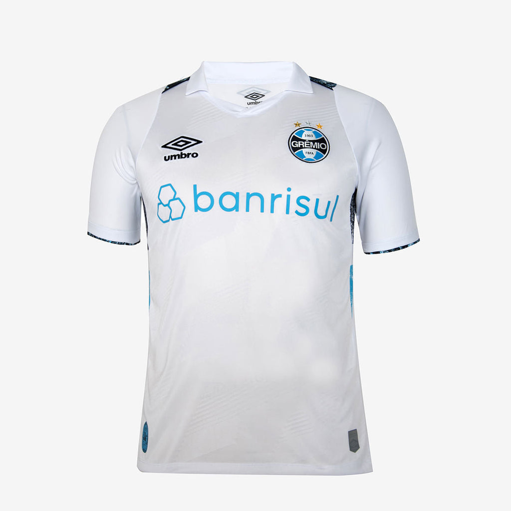 Camisa Grêmio II 24-25 - Torcedor Masculina - Branca e Azul