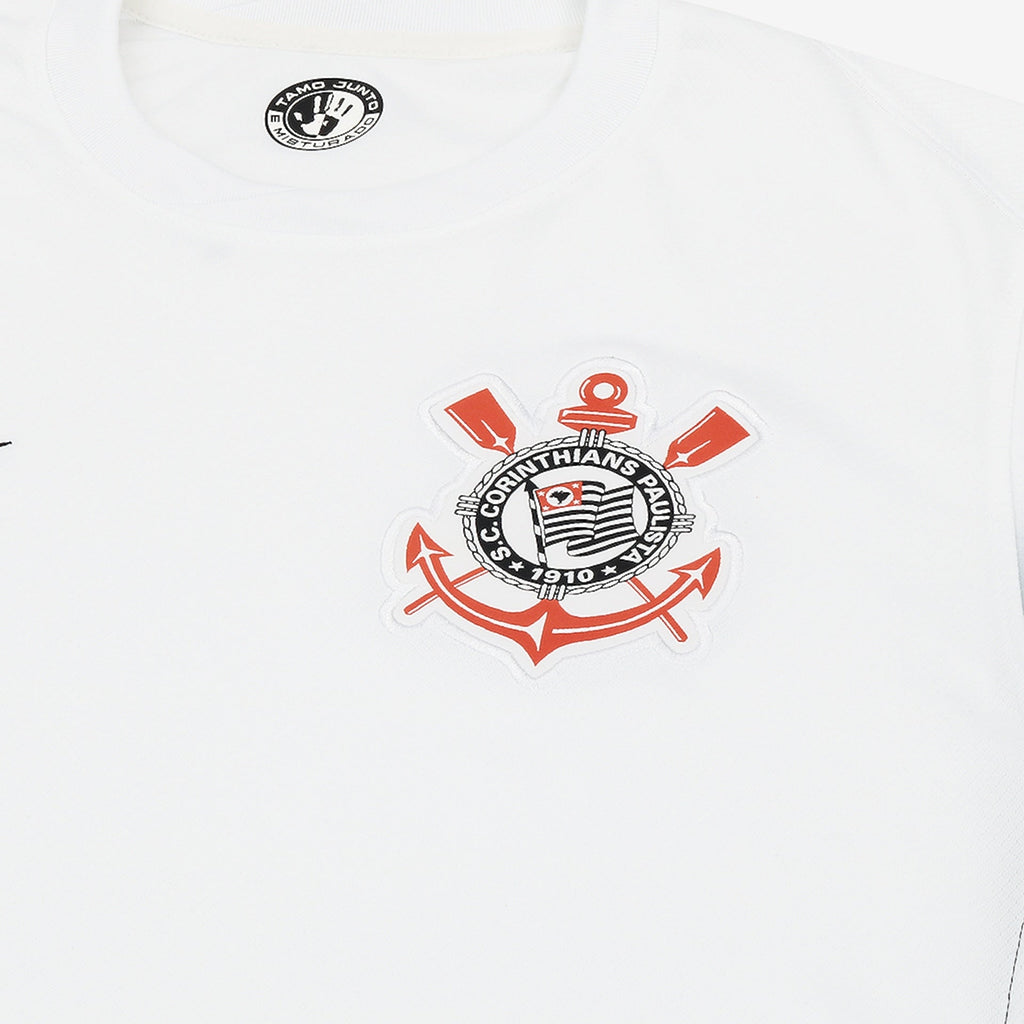 Camisa Corinthians Home 24/25 - Torcedor Masculina - Branco e Preto