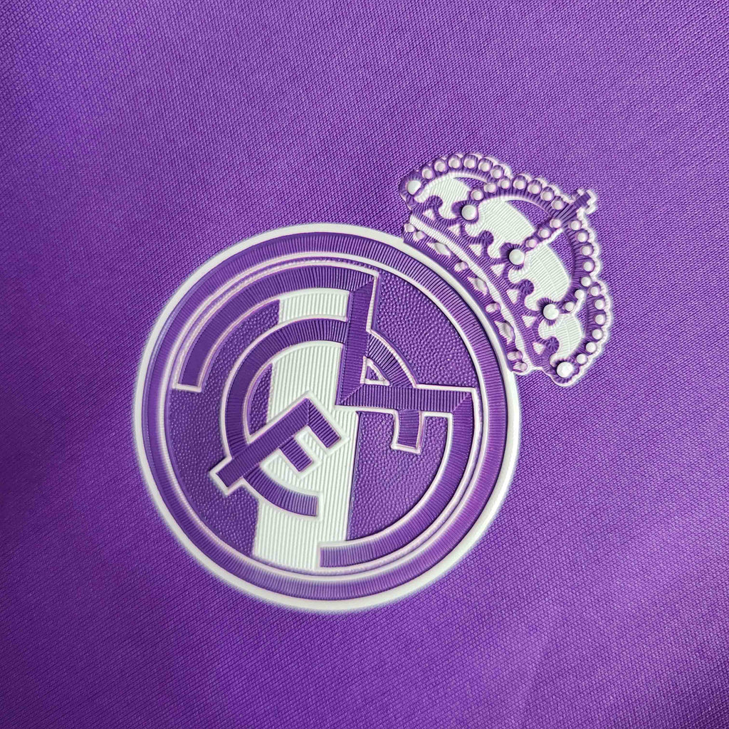 Camisa Real Madrid 17/18 Roxa - Versão Retro