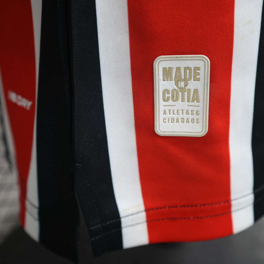 Camisa São Paulo II 24/25 - Jogador Masculina - Vermelho, Branco e Preto