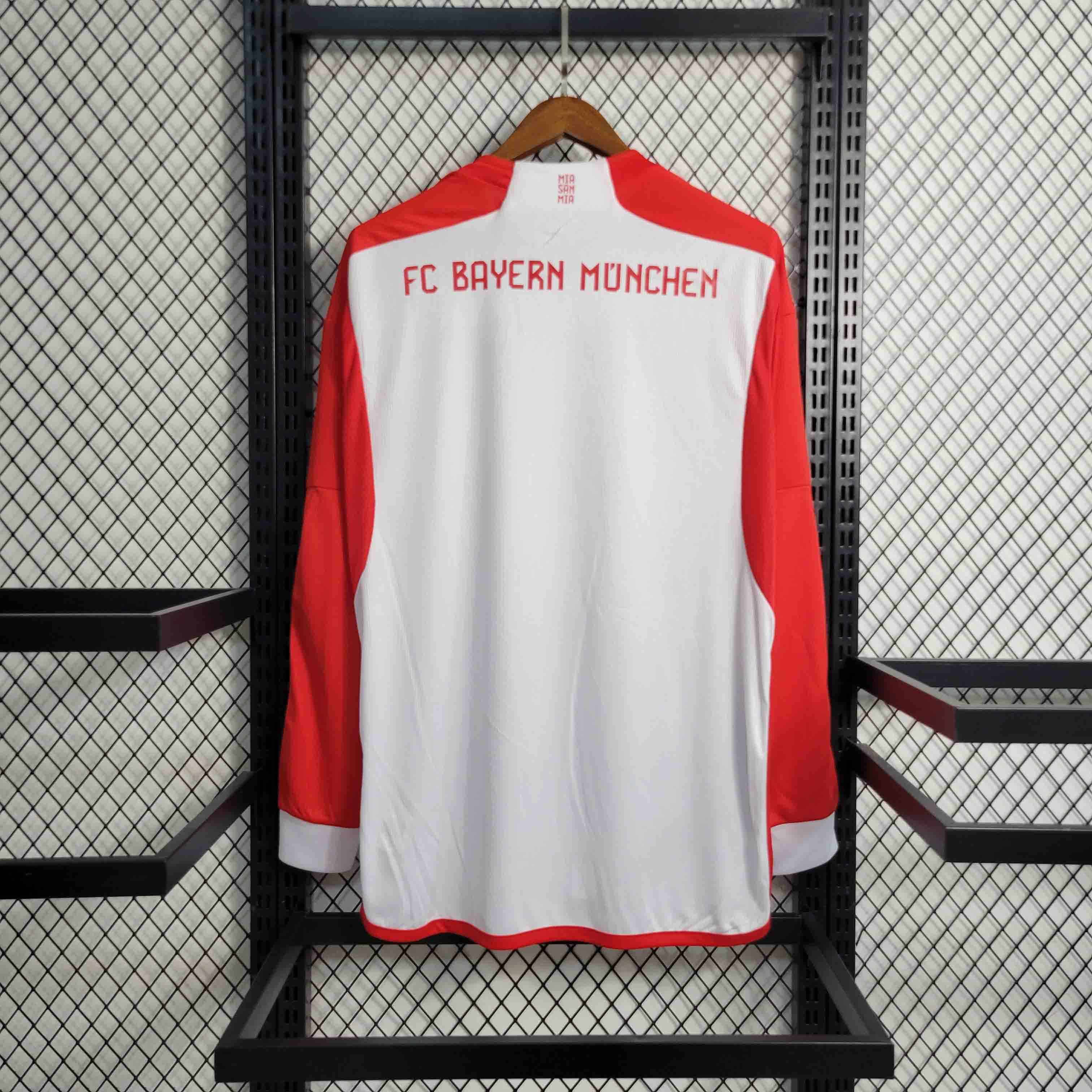 Camisa Bayern Home Manga Longa 23/24 - Versão Torcedor