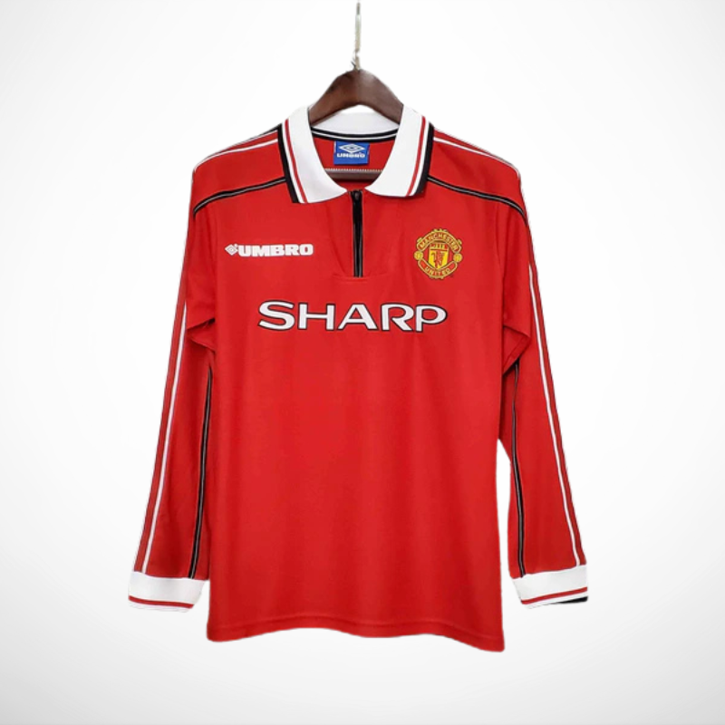 Camisa Manchester United Home 98/99 - Versão Retro Manga Longa