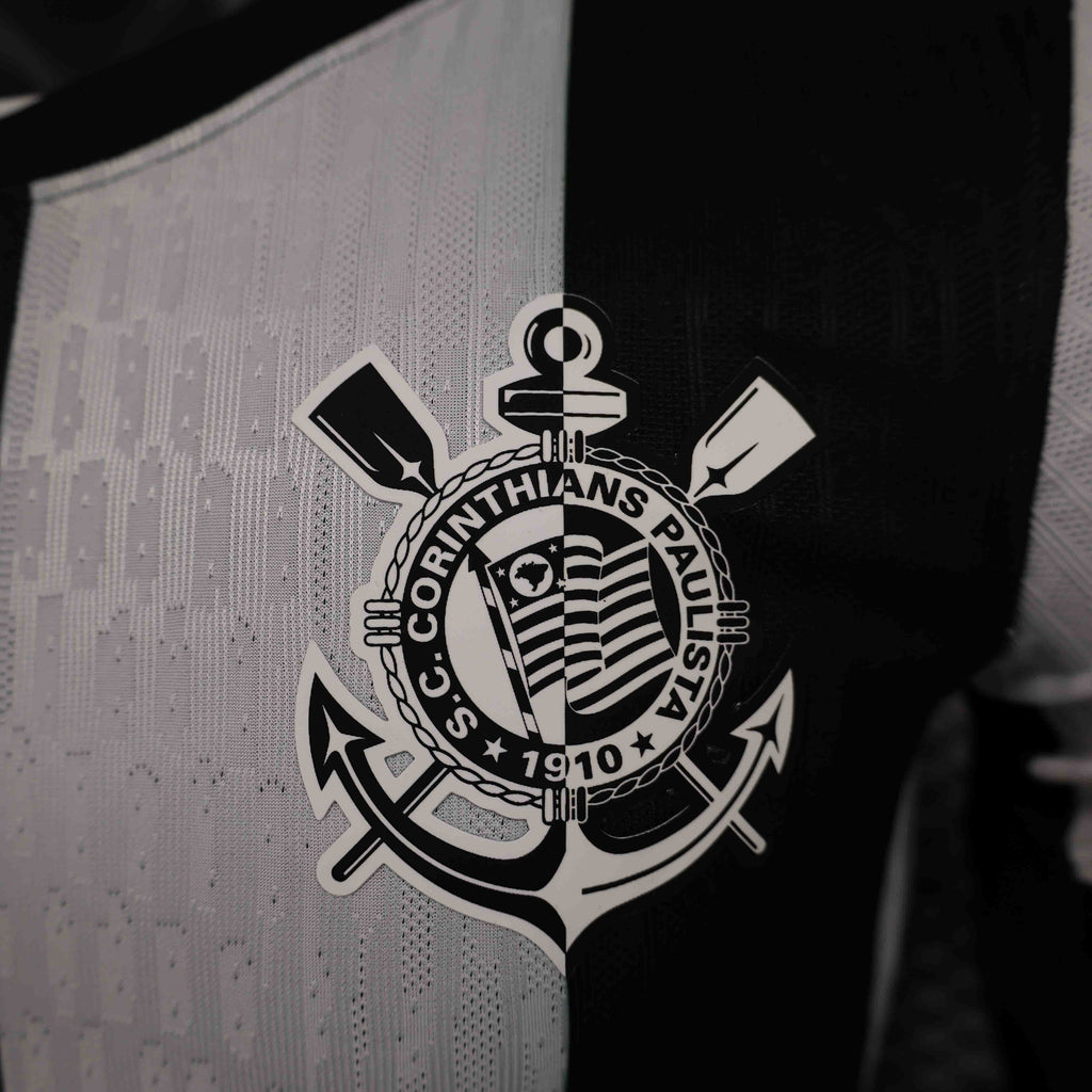 Camisa Corinthians III 24/25 - Jogador Masculina - Preto e Branco
