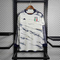 Camisa Itália Branca Manga Longa 23/24 - Versão Torcedor