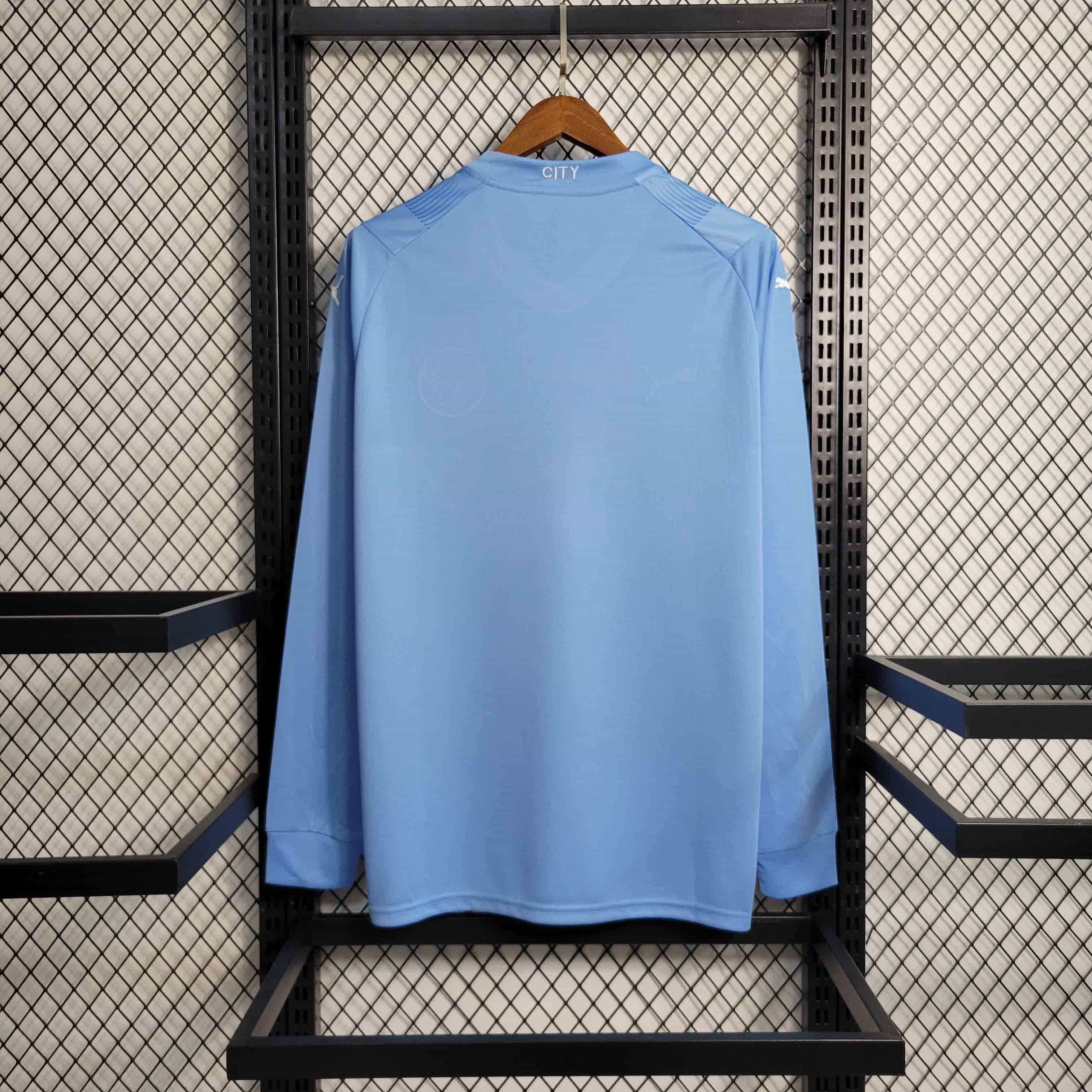 Camisa Manchester City Home Manga Longa 23/24 - Versão Torcedor