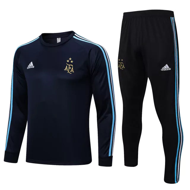 Conjunto Frio de Treino  Argentina 2023 Azul Safira