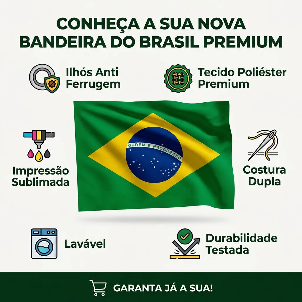 Bandeira Do Brasil Oficial 3 Panos Grande C/ Entrega Rápida