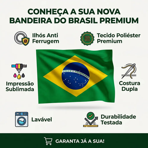 Bandeira Do Brasil Oficial 3 Panos Grande C/ Entrega Rápida