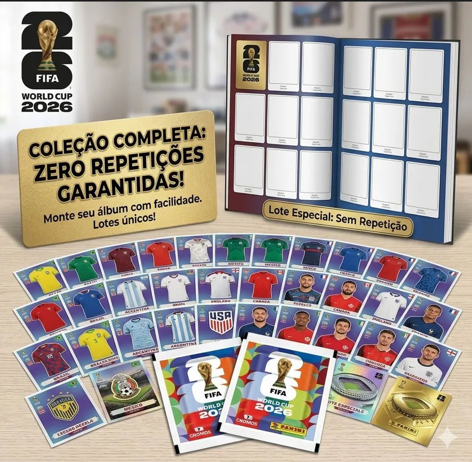 Copa Do Mundo 2026, Completo C/ Todas As Figurinhas P/ Colar