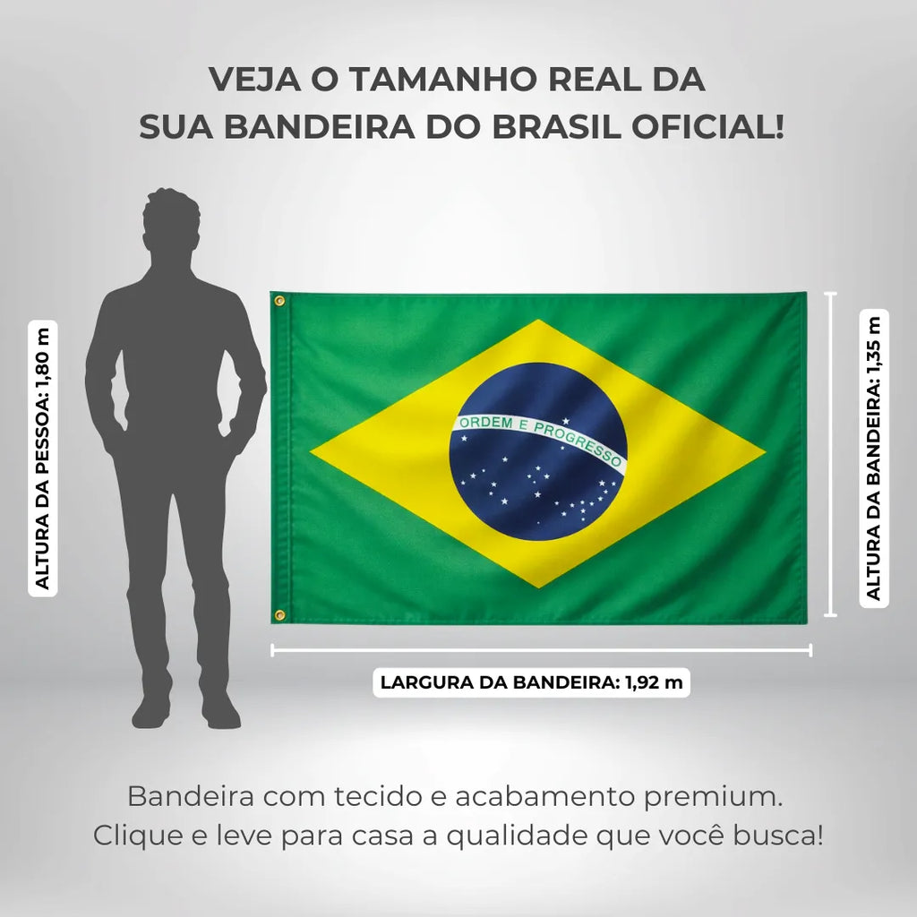 Bandeira Do Brasil Oficial 3 Panos Grande C/ Entrega Rápida