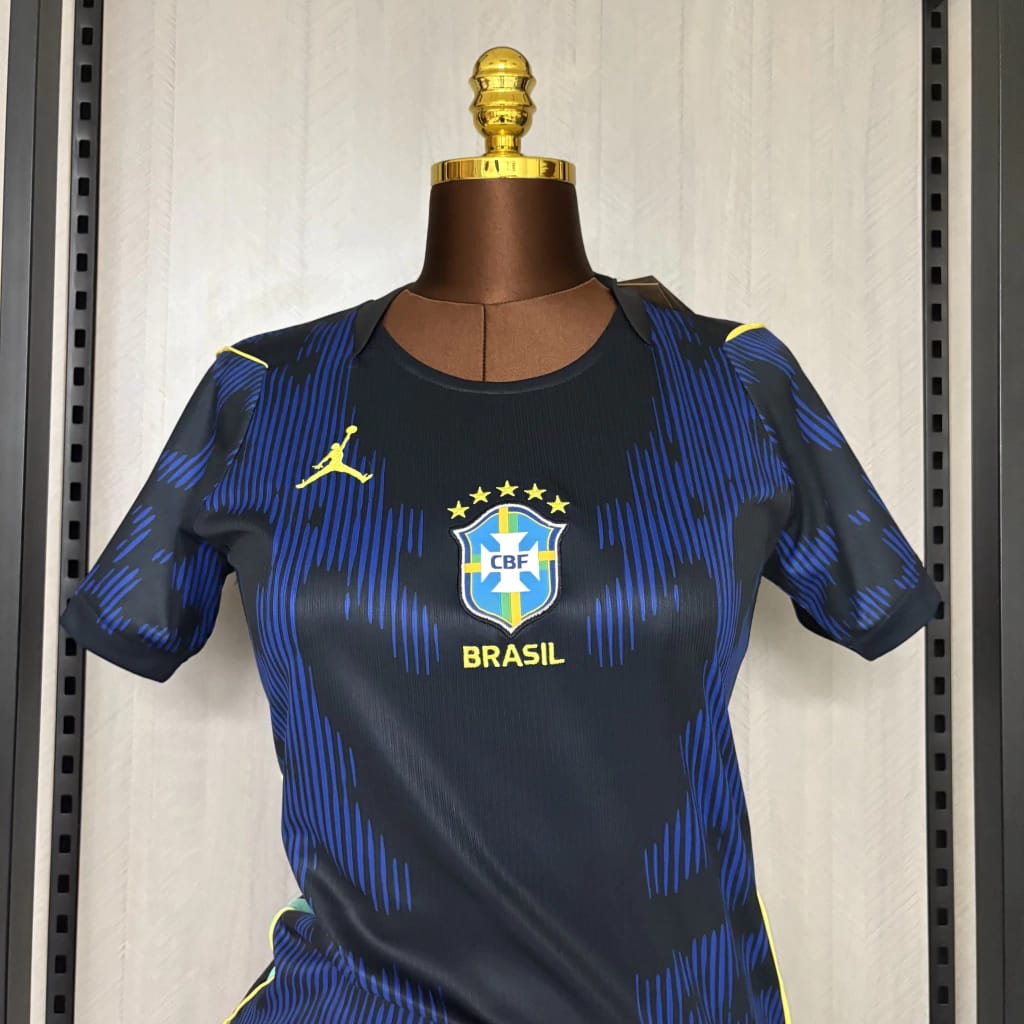 Camisa Futebol Brasil Copa do Mundo 26/27 II Torcedor Azul Feminina
