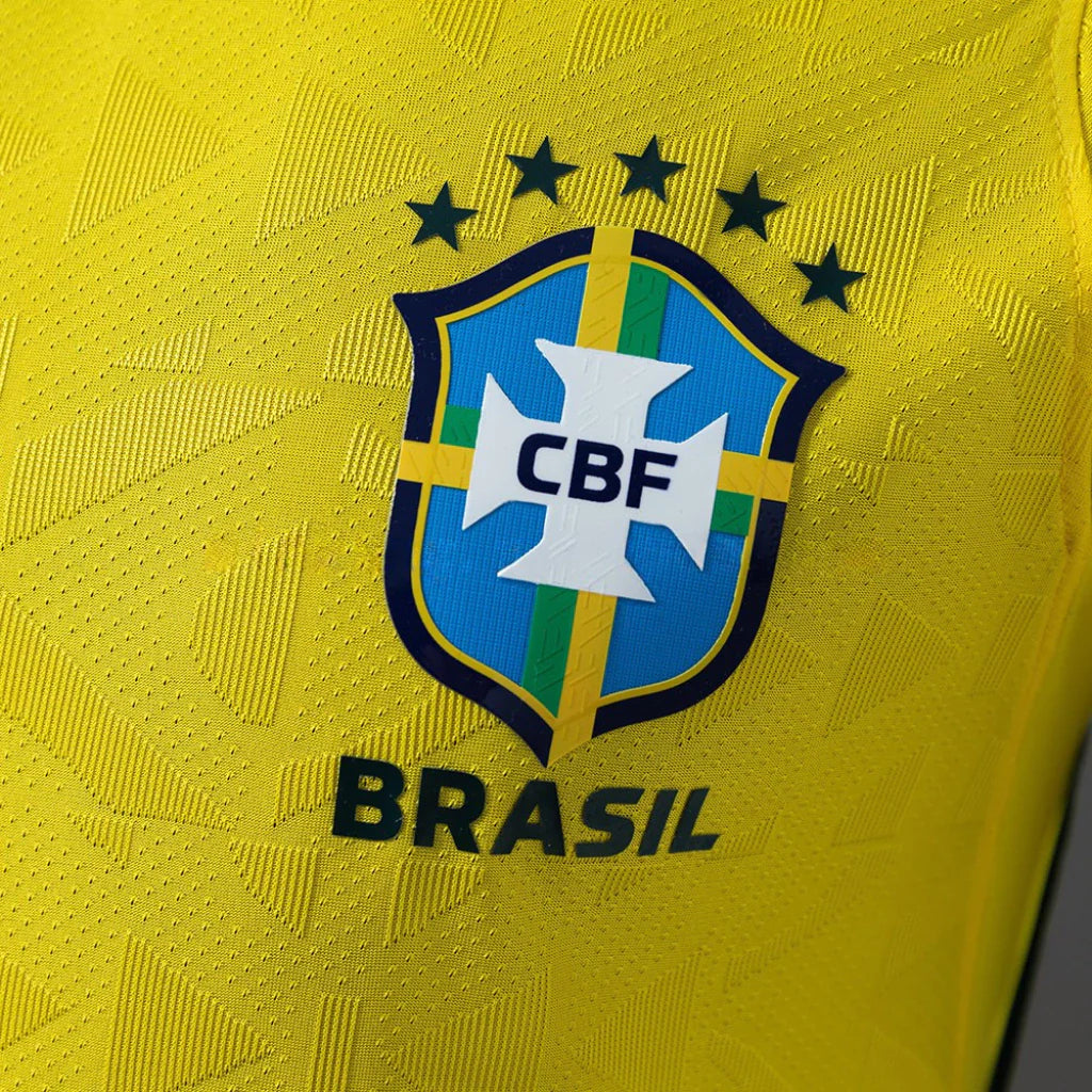 Camisa Futebol Brasil Copa do Mundo 2026 I Jogador Amarela Masculina