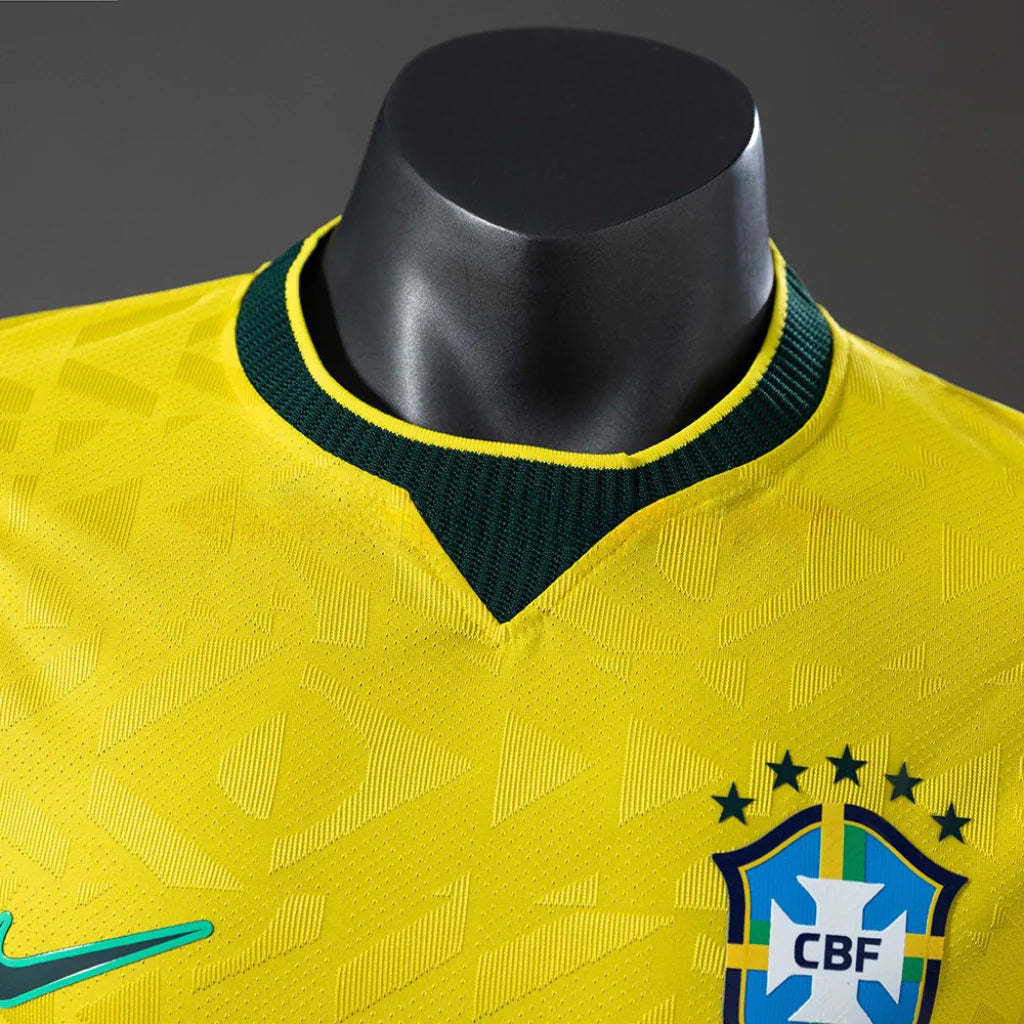 Camisa Futebol Brasil Copa do Mundo 2026 I Jogador Amarela Masculina