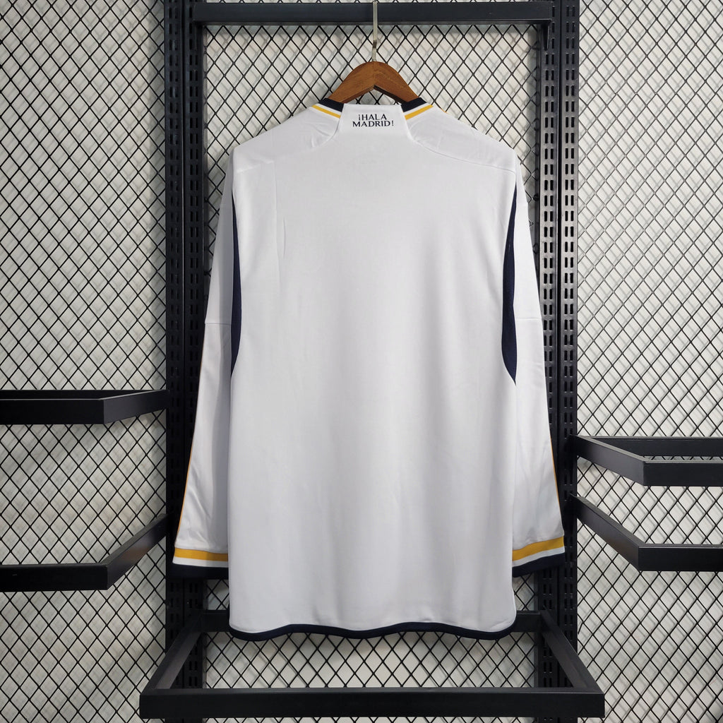 Camisa Real Madrid Home Manga Longa 23/24 - Adidas Torcedor Masculina - Torcedor