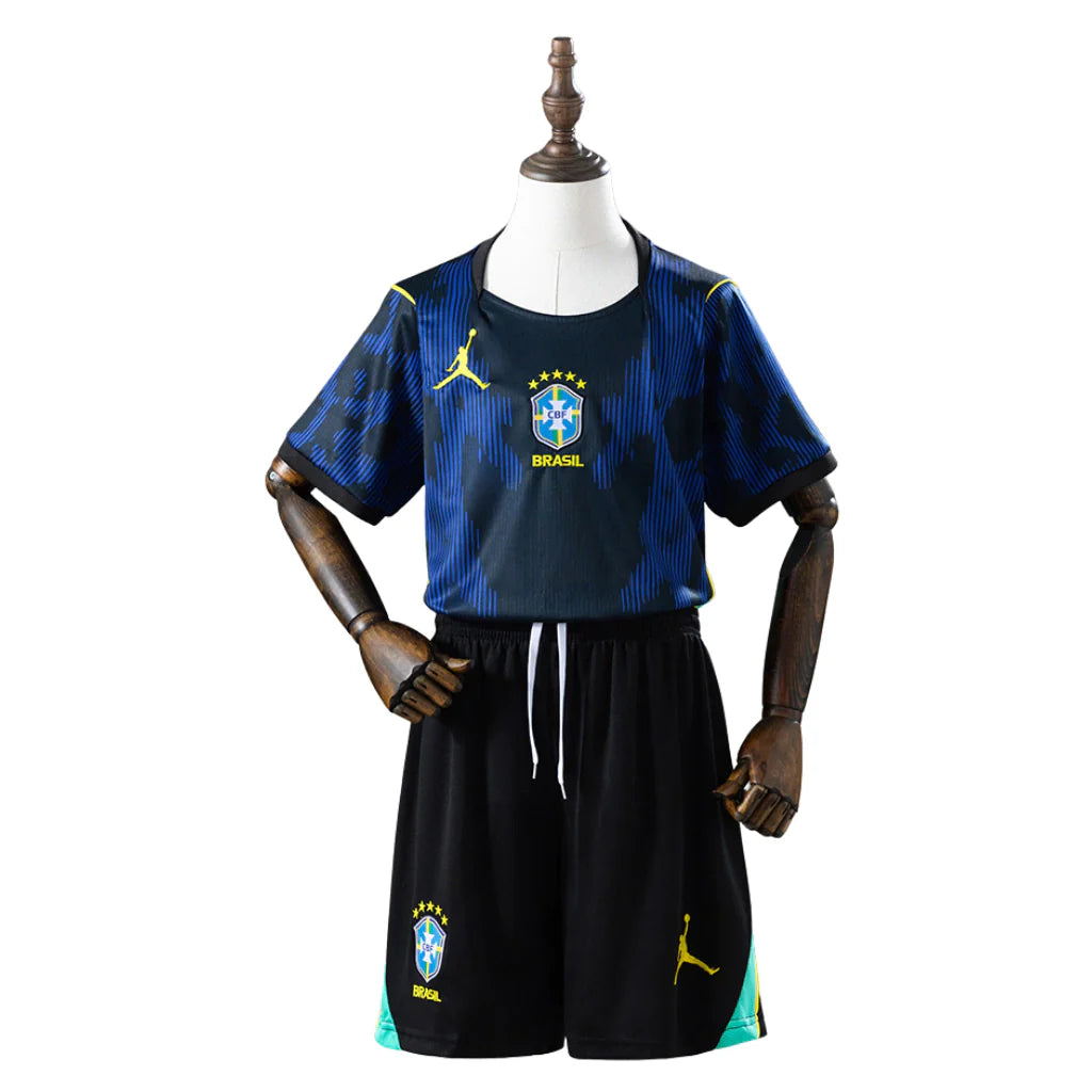 Kit Infantil Brasil II 2026 Torcedor - Azul e Preto