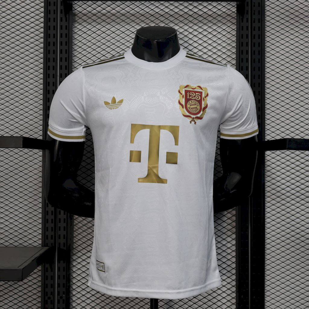 Camisa Bayern De Munique 125 Anos-Branca 24/25 - Versão Jogador